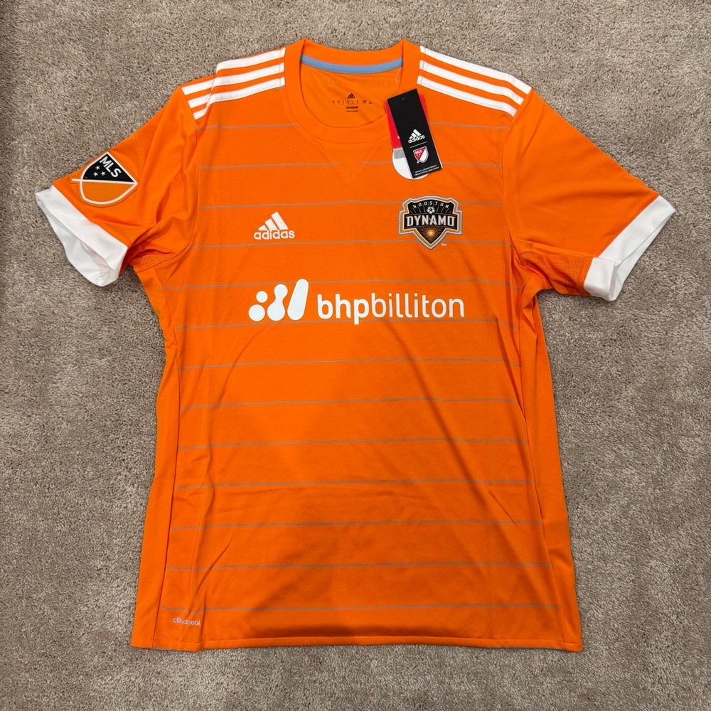 MLS Houston Dynamo 2016 Adidas Soccer Jersey Men Sz Large NEW